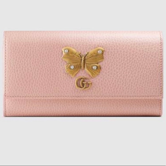 Gucci Butterfly Wallet Pink 2025